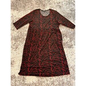 Ulla Popken 20/22 Dress - Black And Red